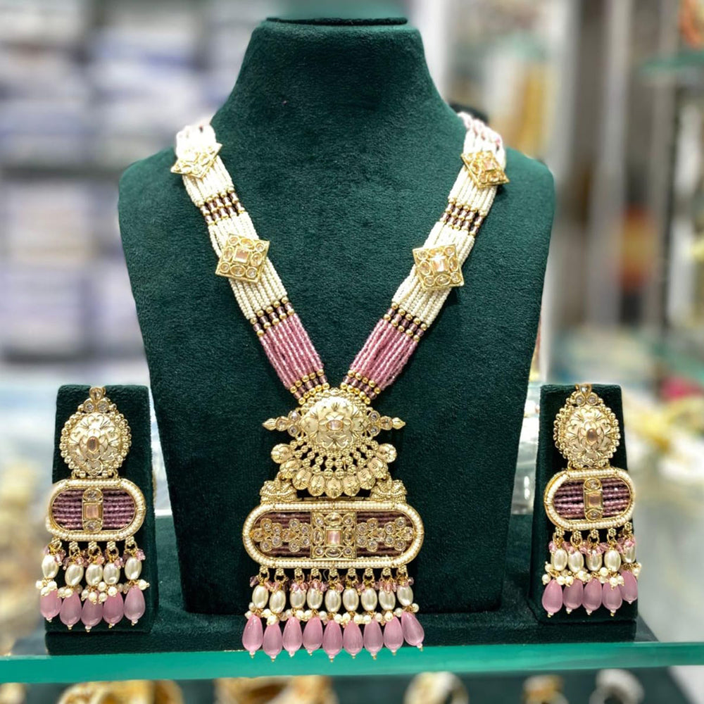 Manisha Jewellery Elegance Pota Stone Pearl And Beads Necklace Set