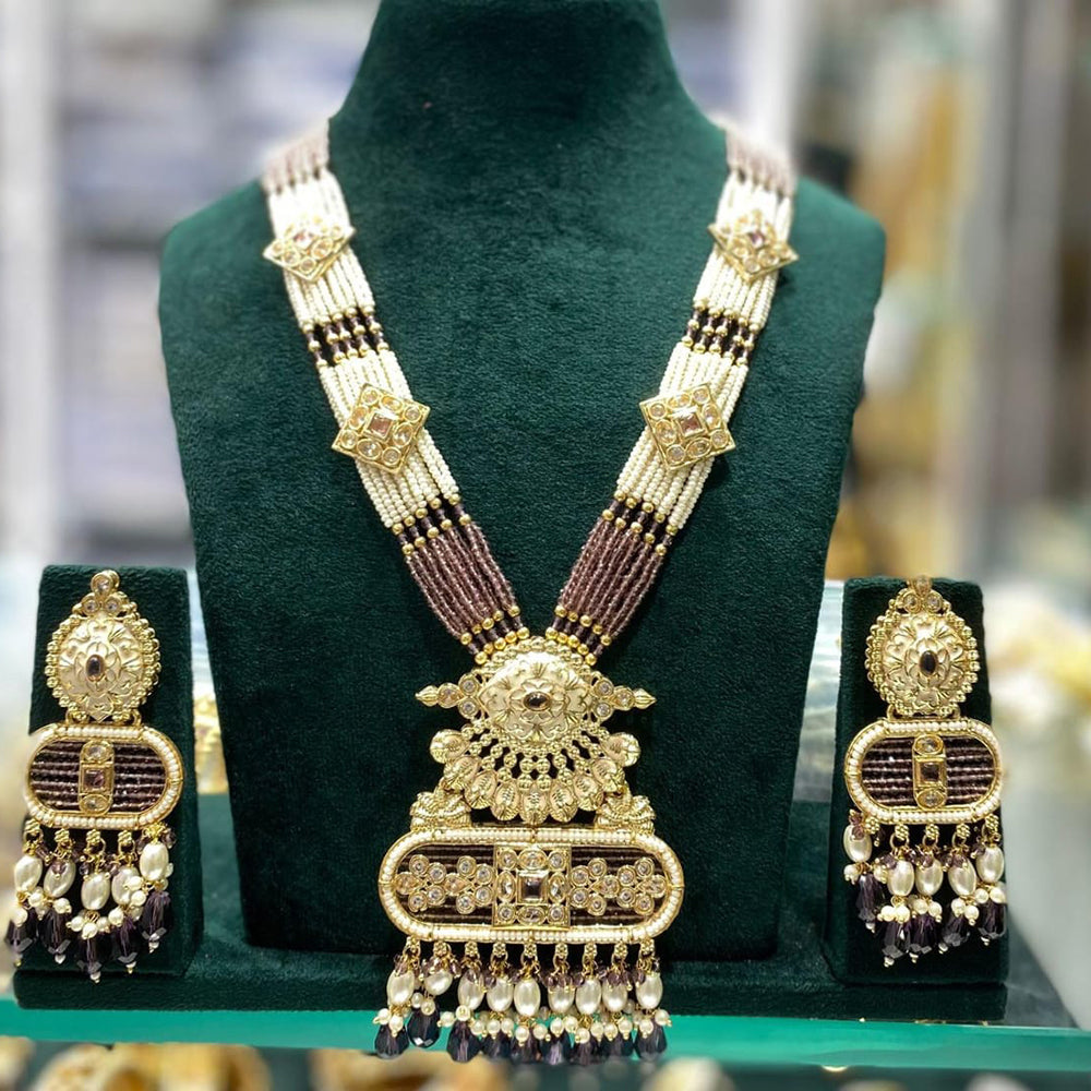 Manisha Jewellery Elegance Pota Stone Pearl And Beads Necklace Set