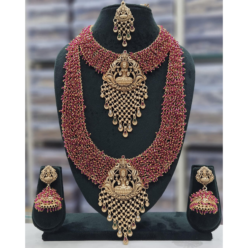 Manisha Jewellery Refined Radiance Pearl Double Necklace Set