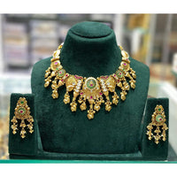 Manisha Jewellery Urban Ethnic Pota Stone And Pearl Necklace Set