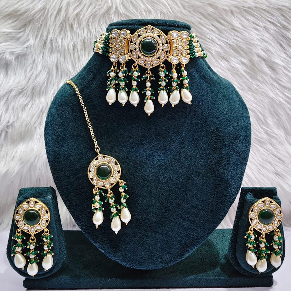 Manisha Jewellery Timeless Pota Kundan And Pearl Choker Necklace Set