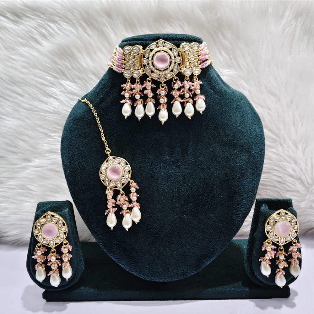 Manisha Jewellery Timeless Pota Kundan And Pearl Choker Necklace Set