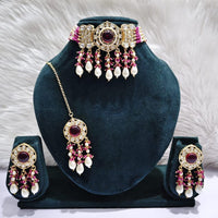 Manisha Jewellery Timeless Pota Kundan And Pearl Choker Necklace Set