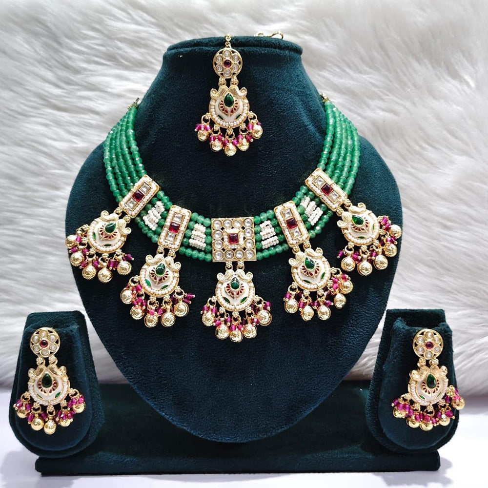 Manisha Jewellery Timeless Pota Kundan And Pearl Necklace Set