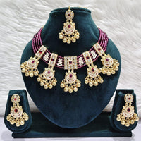 Manisha Jewellery Timeless Pota Kundan And Pearl Necklace Set