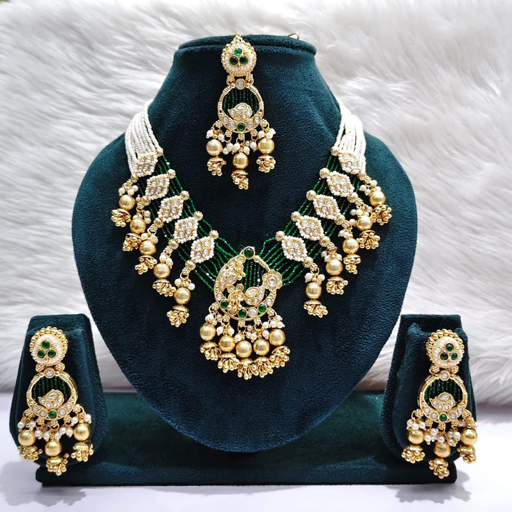 Manisha Jewellery Timeless Pota Kundan And Pearl Necklace Set