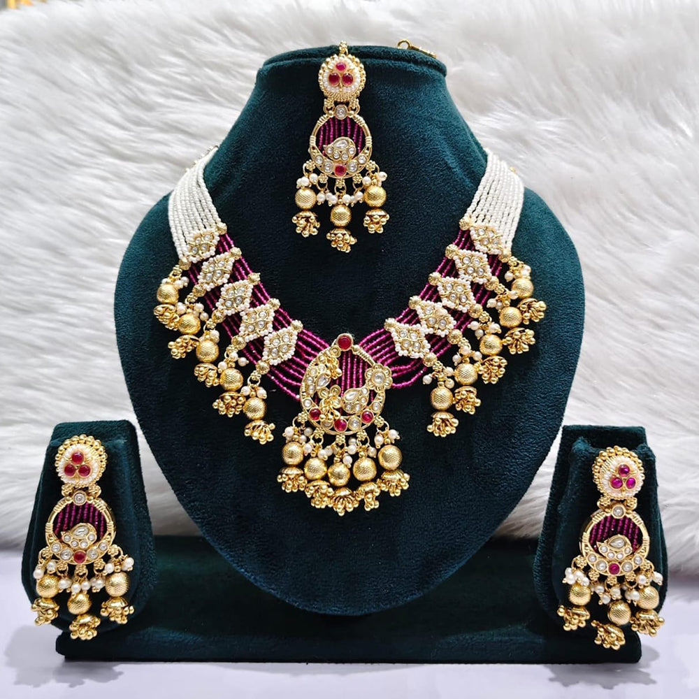Manisha Jewellery Timeless Pota Kundan And Pearl Necklace Set