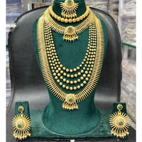 Manisha Jewellery Royal Heritage Pota Stone And Pearl Double Necklace Set