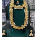 Manisha Jewellery Royal Heritage Pota Stone And Pearl Double Necklace Set
