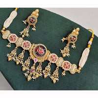 Manisha Jewellery Royal Sparkle Pota Kundan And Pearl Necklace Set