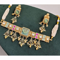 Manisha Jewellery Royal Sparkle Pota Kundan And Pearl Necklace Set