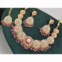 Manisha Jewellery Royal Sparkle Pota Kundan And Pearl Necklace Set