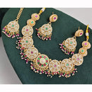 Manisha Jewellery Royal Sparkle Pota Kundan And Pearl Necklace Set