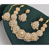 Manisha Jewellery Royal Sparkle Pota Kundan And Pearl Necklace Set
