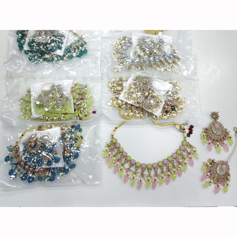 Manisha Jewellery Royal Glam Crystal Stone And Pearl Necklace Set