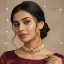 Manisha Jewellery Elegant Pota And Austrian Stone Designer Choker Necklace
