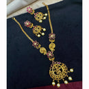Manisha Jewellery Classic Temple With Pota Stone And Pearls Necklace Set 