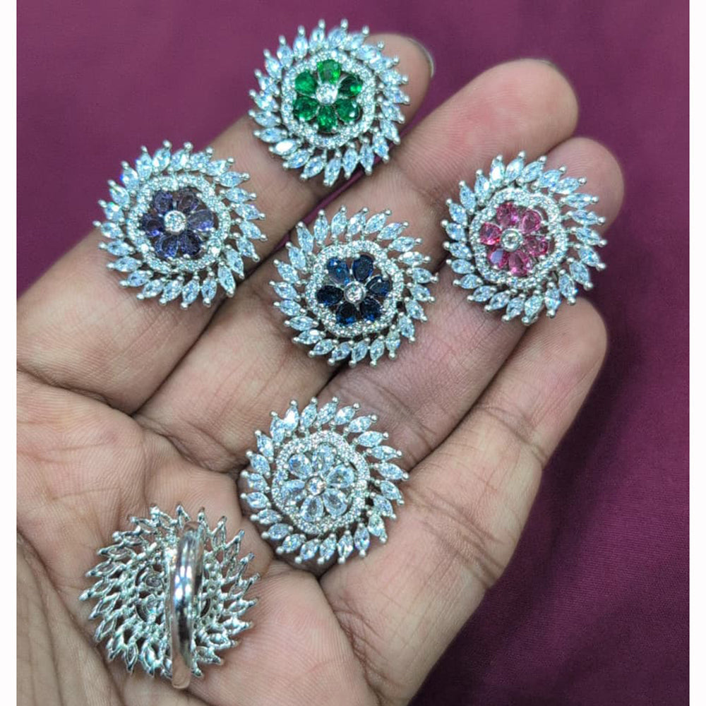 Manisha Jewellery Stylish Crystal Ring Shine Bright With Effortless Grace