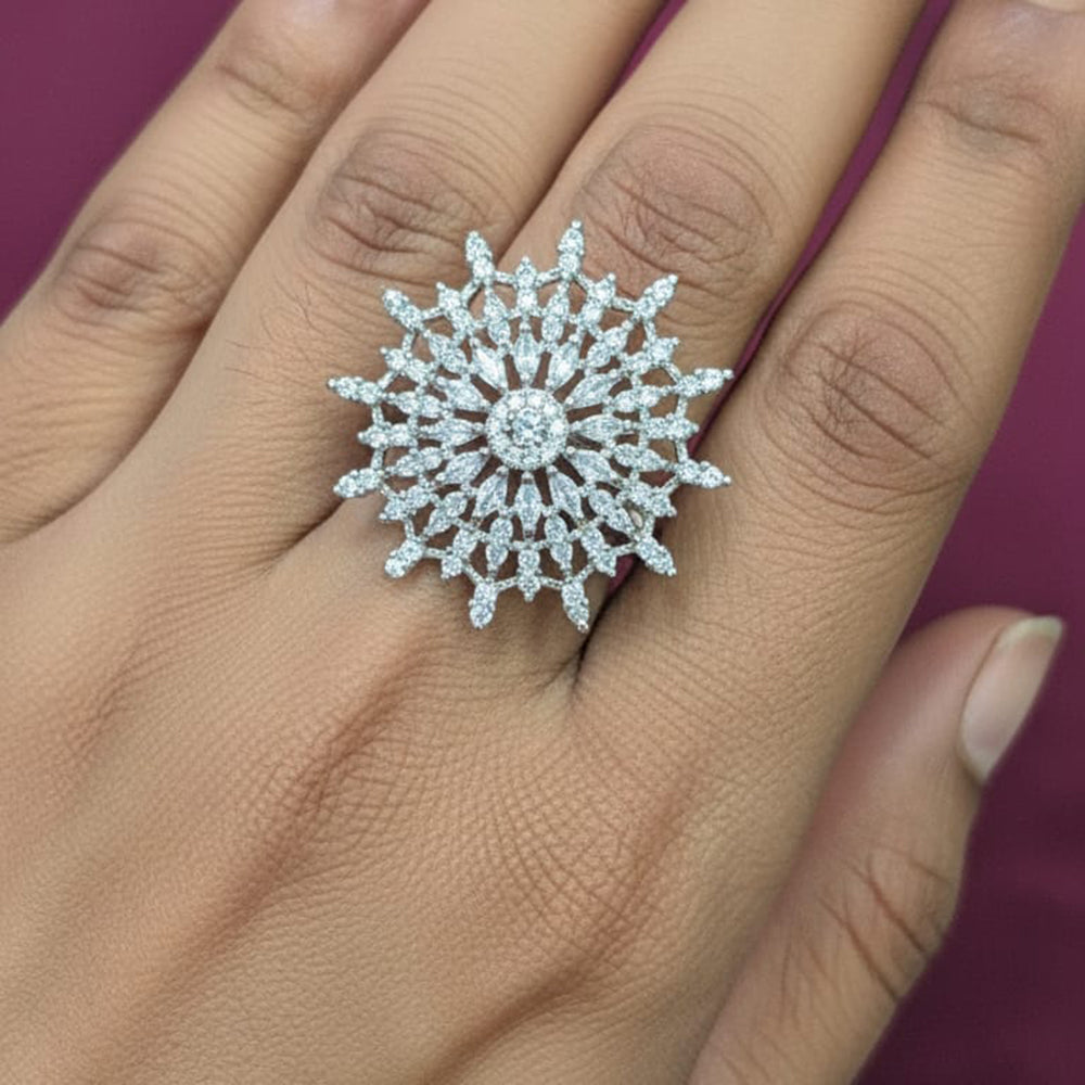 Manisha Jewellery Stylish Crystal Ring Shine Bright With Effortless Grace