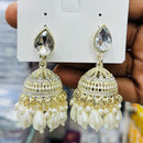 Manisha Jewellery Antique Finish Austrian Stone Pearl Jhumki Earrings