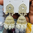 Manisha Jewellery Antique Finish Austrian Stone Pearl Jhumki Earrings
