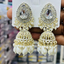 Manisha Jewellery Antique Finish Austrian Stone Pearl Jhumki Earrings