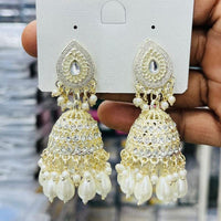 Manisha Jewellery Antique Finish Austrian Stone Pearl Jhumki Earrings