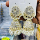 Manisha Jewellery Antique Finish Austrian Stone Pearl Jhumki Earrings