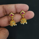 Manisha Jewellery Antique Finish Austrian Stone Pearl Jhumki Earrings