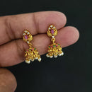Manisha Jewellery Antique Finish Austrian Stone Pearl Jhumki Earrings