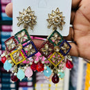 Manisha Jewellery Trendy Crystal Stone And Multicolor Pearl Hanging Earrings