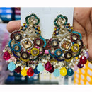 Manisha Jewellery Trendy Crystal Stone And Multicolor Pearl Hanging Earrings