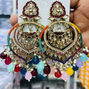 Manisha Jewellery Trendy Crystal Stone And Multicolor Pearl Hanging Earrings
