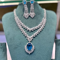 Manisha Jewellery Designer American Diamond Necklace Set