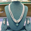 Manisha Jewellery Designer American Diamond And Pearl Necklace Set