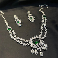 Manisha Jewellery Designer American Diamond Necklace Set