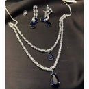 Manisha Jewellery Designer American Diamond Necklace Set