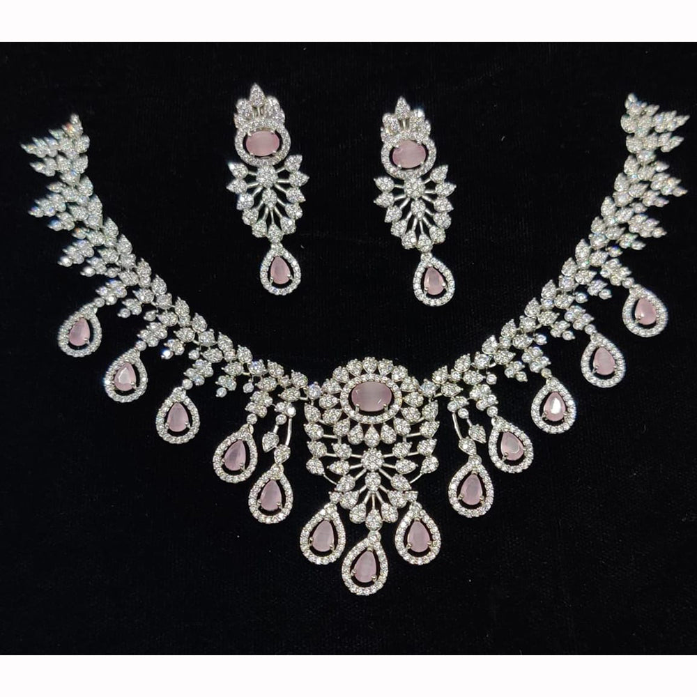 Manisha Jewellery Designer American Diamond Necklace Set