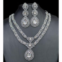 Manisha Jewellery Designer American Diamond Necklace Set
