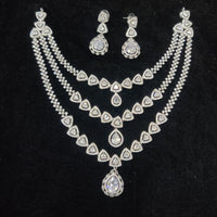 Manisha Jewellery Designer American Diamond Necklace Set