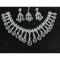 Manisha Jewellery Designer American Diamond Necklace Set