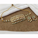 Manisha Jewellery Premium Austrian Stone And Pearl Choker Necklace Set