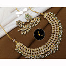 Manisha Jewellery Premium Austrian Stone And Pearl Necklace Set