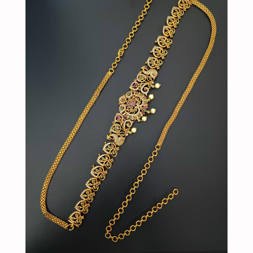 Manisha Jewellery Luxury Crysal And Austrian Stone Pearl Bridal Kamarbandh