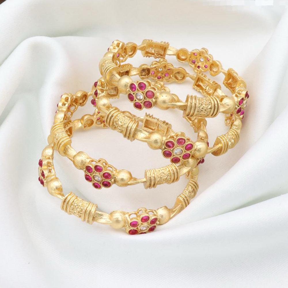 Manisha Jewellery Premium Pota Stone Bangles Set