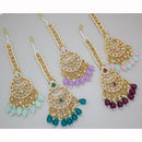 Manisha Jewellery Classic Crystal Stone And Pearl Maangtikka