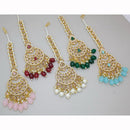 Manisha Jewellery Classic Crystal Stone And Pearl Maangtikka