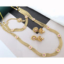 Manisha Jewellery Designer Pota Stone Twin Necklace Set