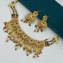 Manisha Jewellery Traditional Pota Stone And Pearl Meenakari Necklace Set