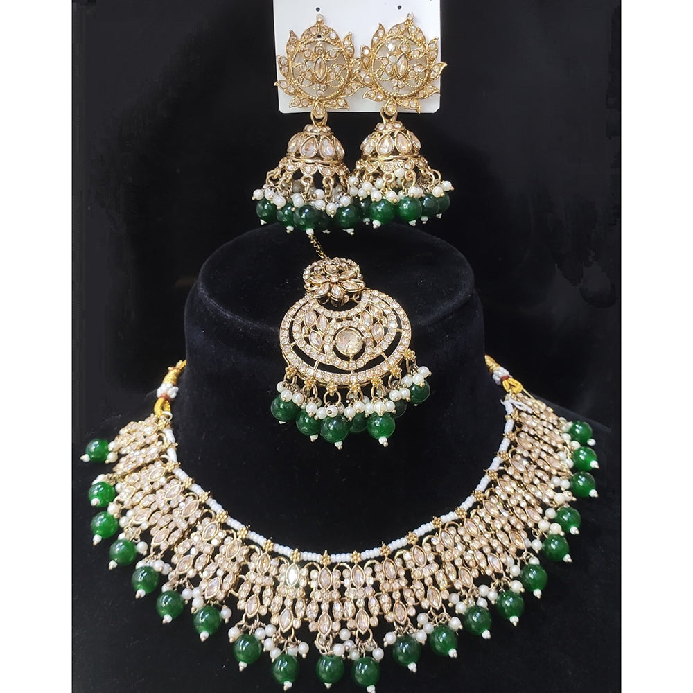 Manisha Jewellery Luxury Crystal Pearl And Beads Occasion Necklace Set
